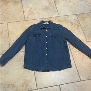 Men's H & M Blue Denim Shirt